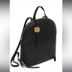 Margot Genuine Leather Backpack with Gold Accents
